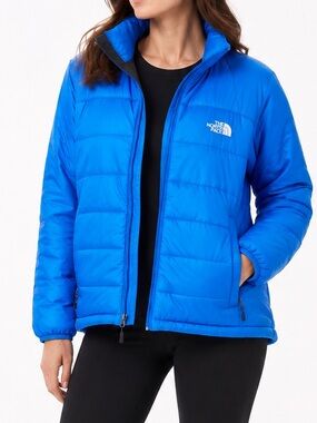 The North Face Women's Royal Blue Quilted Puffer Zip Up Jacket Size Large